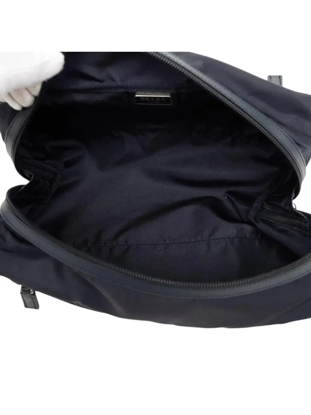 Prada Tessuto Pouch Pre-Loved Navy #340198P44B